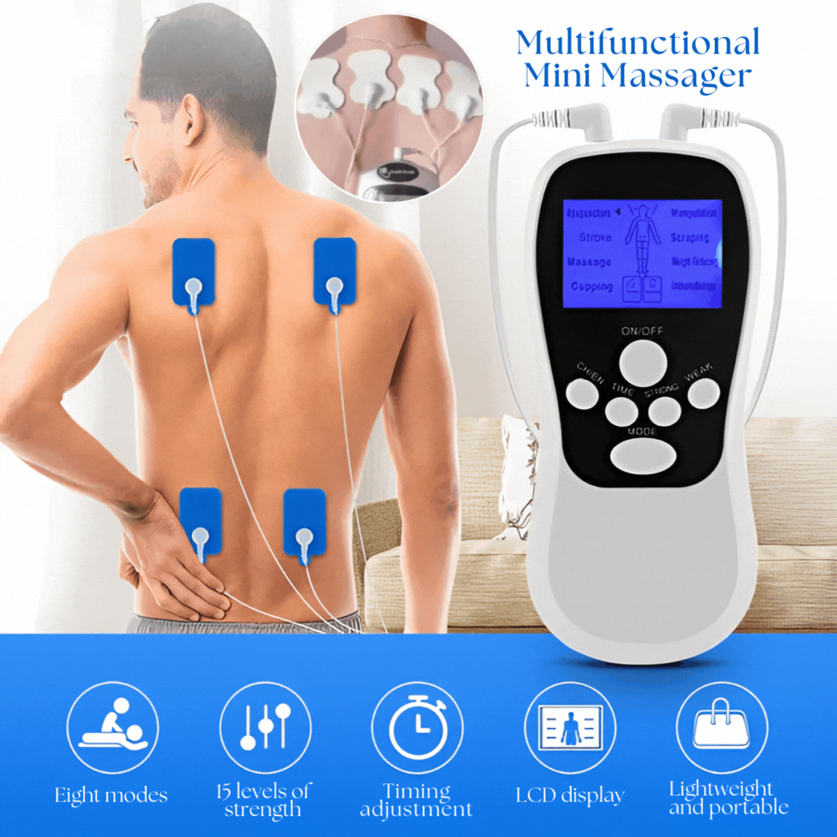 SootheSync™ Massager Terapêutico | Alívio direto da dor a qualquer momento!