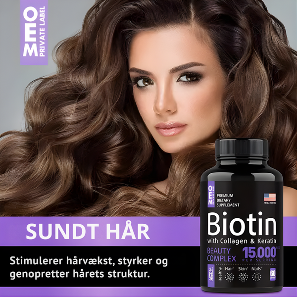 Kraftfuldt biotintilskud