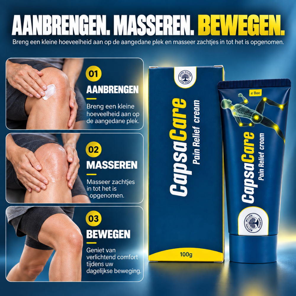 CopsaCare | Snelle Pijnverlichting in 15 Minuten — Klinisch Bewezen & Natuurlijk Geformuleerd