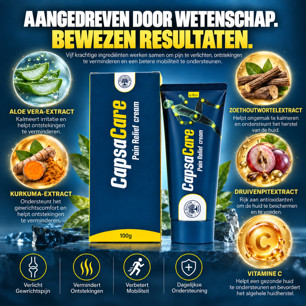 CopsaCare | Snelle Pijnverlichting in 15 Minuten — Klinisch Bewezen & Natuurlijk Geformuleerd