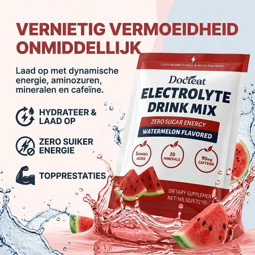Elektrolytdrikblanding | Eliminerer træthed og dehydrering — mærk en bølge af energi på få minutter!