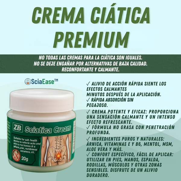 SciaEase™ Creme Alivia el dolor ciático - ¡98% de los usuarios alivia en 48 horas!