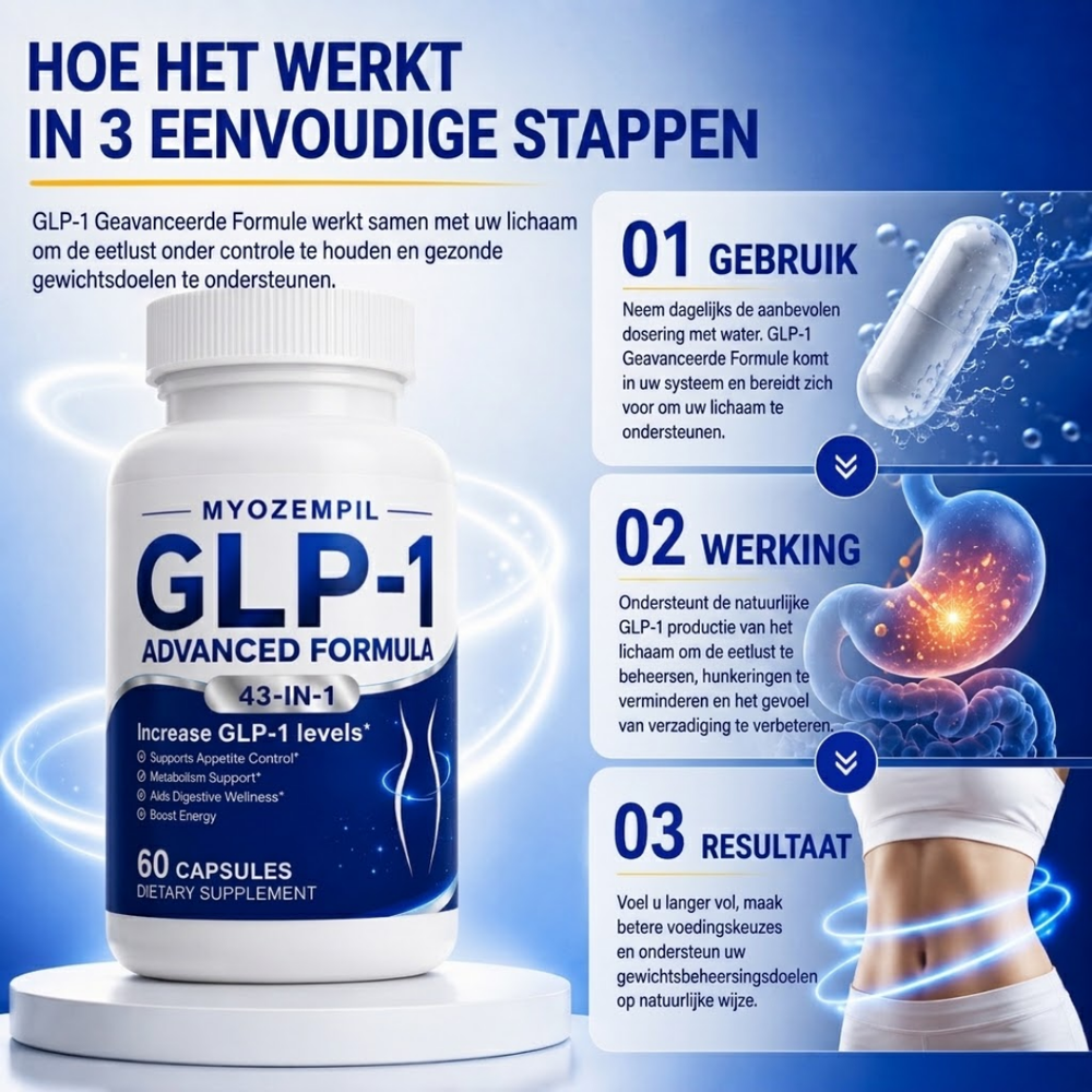 GLP-1 Geavanceerde Formule | Smelt Hardnekkig Vet in Slechts 4 Dagen