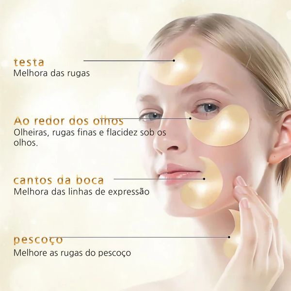 Máscara de Olhos Dourada Hidratante