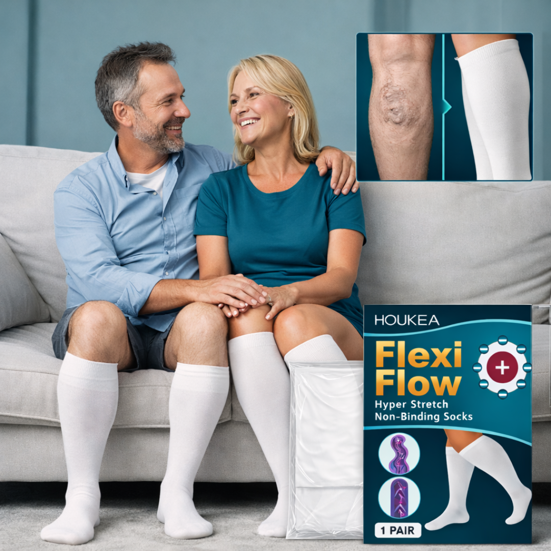 Houkea Flexi Flow Hyper Stretch Socks | Helps reduce swelling, support ...