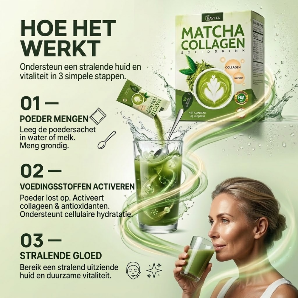 Matcha Collagen Solid Drink | Restores Aging Skin & Boosts Energy — Visible Glow Guaranteed in 7 Days!