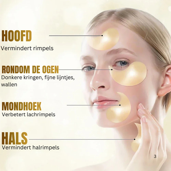 Goldene Augenmaske Feuchtigkeitsspende