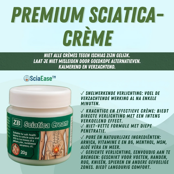 SciaEase™ Creme  Verlicht ischiaspijn - 98% van de gebruikers verlicht binnen 48 uur!